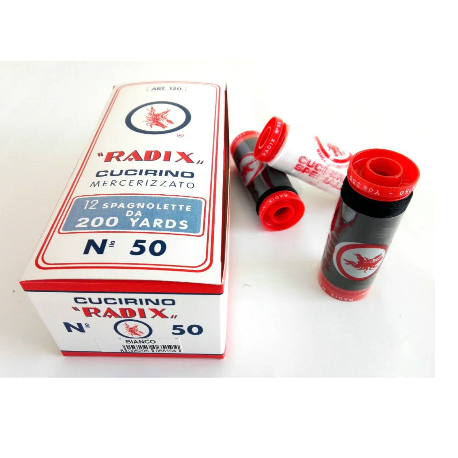 Filato Radix 200y cotone 12 spole titolo 16-50