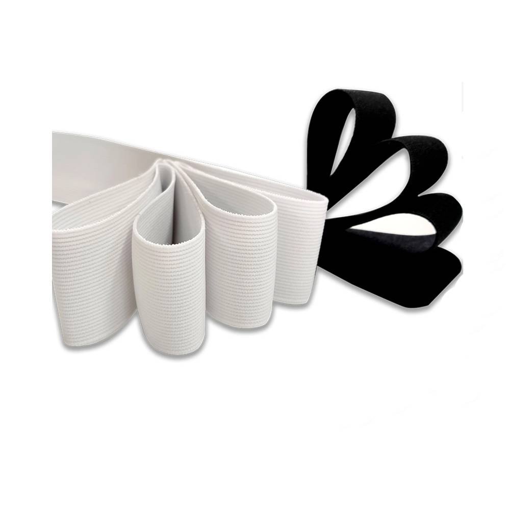 Elastico gallone misure varie Nero Bianco 10 mt. art.822 Gemtex