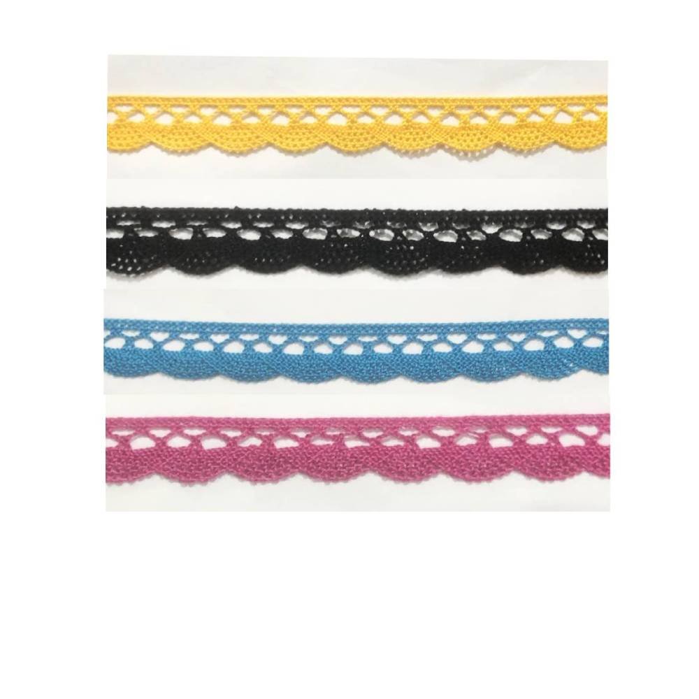 Merletto fuselli colorato art.222
