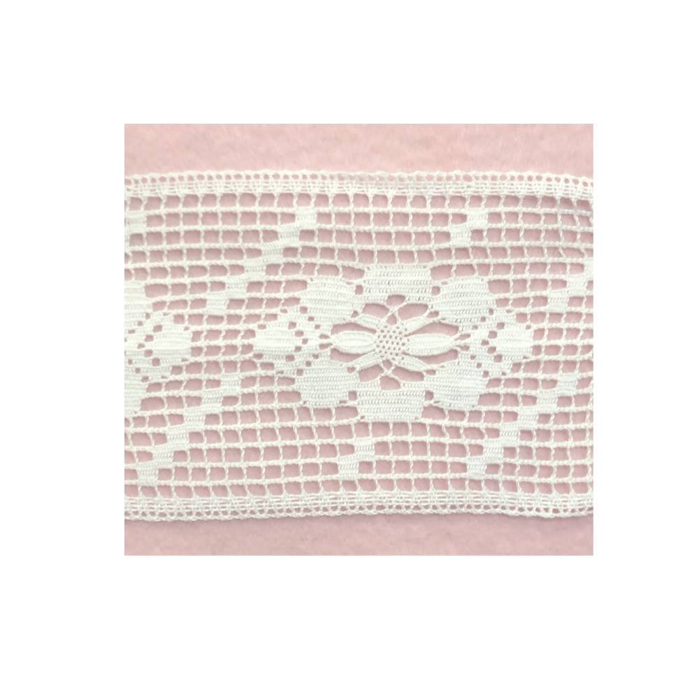 407 bianco Merletto fuselli art.407 - immagine 1