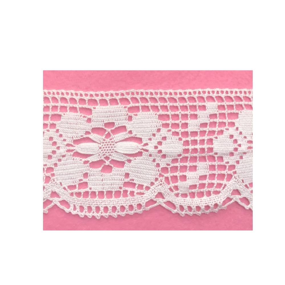 704 bianco Merletto fuselli art.704 - immagine 1