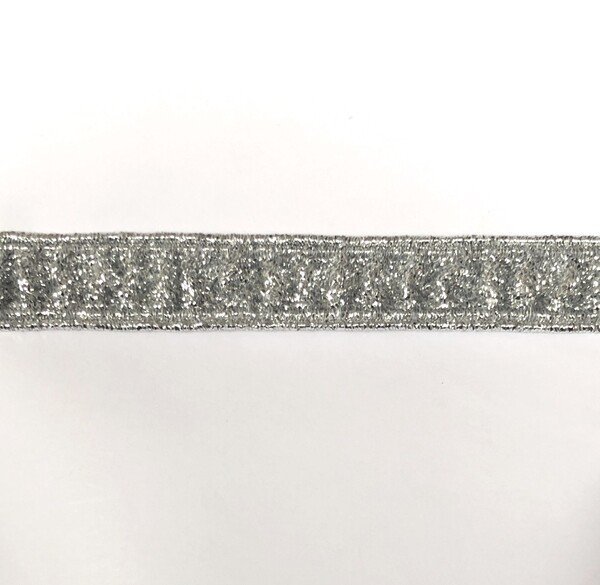 Passamaneria nastro lurex argento elastico mm.10 art.116/FR