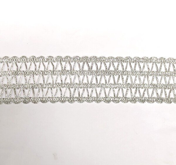 4072 03 Passamaneria nastro lurex mm.35 argento 20 metri - art.4072/03 - immagine 1
