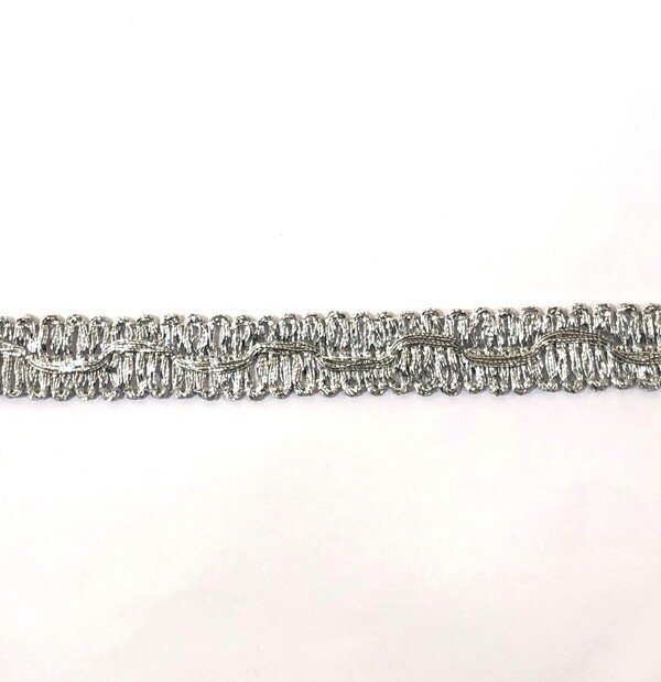 Passamaneria nastro lurex 10 mm. argento confezione da 20 metri - Art.4004