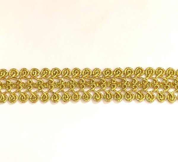 Passamaneria agramano lamé lurex oro 25 mm. art.4080