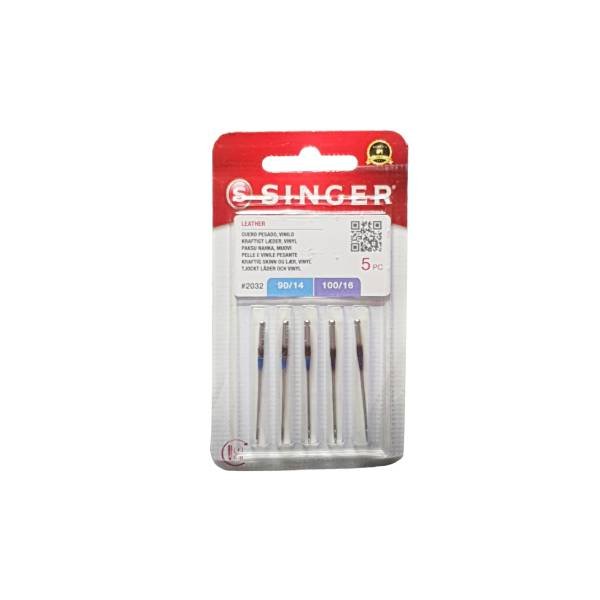 Aghi per macchina da cucire Singer Leather (per pelle) 2032 misura 90/14 -100/16