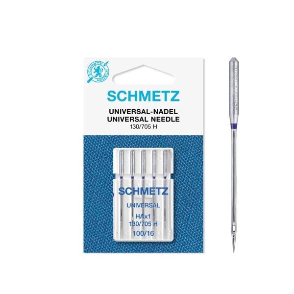 Aghi per macchine da cucire 5 pezzi 130/705 H, universali 100/16 SCHMETZ