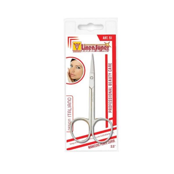 Forbici per manicure punte curve 3,5" DE LUCA linea Super art.51