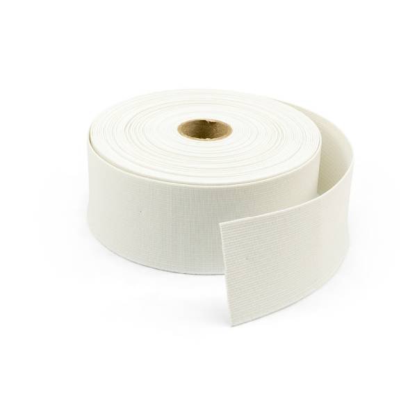 Nastro elastico piatto crochet bianco mm 60