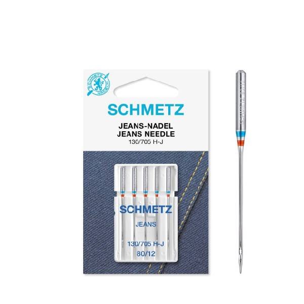 Aghi per macchine da cucire 5 pezzi 130/705 H-J Jeans 80/12 SCHMETZ