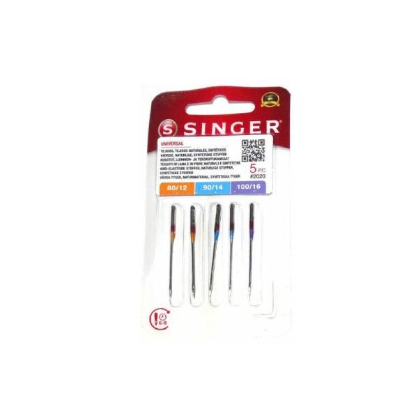 Aghi per macchina da cucire Singer Universal 2020 misure assortite 80/12, 90/14 e 100/16