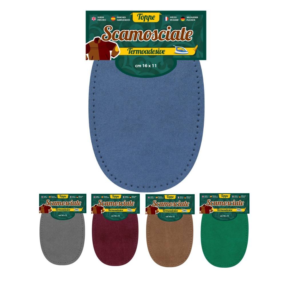 toppe camoscio Toppe scamosciate termoadesive cm.16x11 - Art.230050 - immagine 1