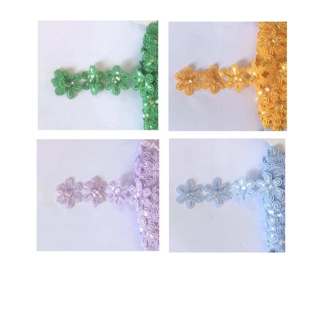 Passamaneria a fiori con paillettes art.2223