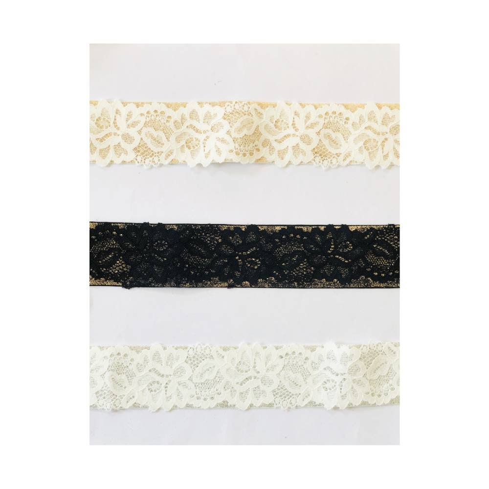 Passamaneria nastro elastico pizzo mm.40 -art.2259