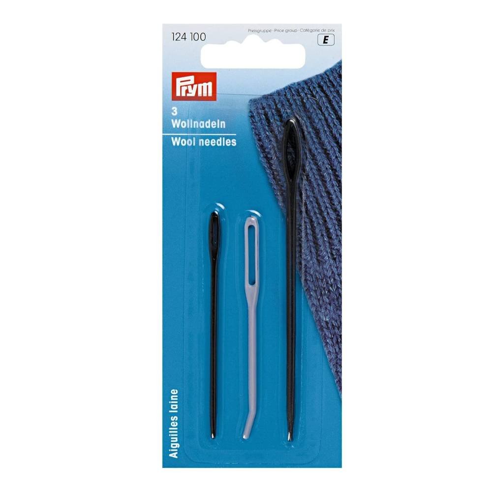 aghi lana plastica Aghi per lana in plastica set 3 pezzi - Prym 124100 - immagine 1
