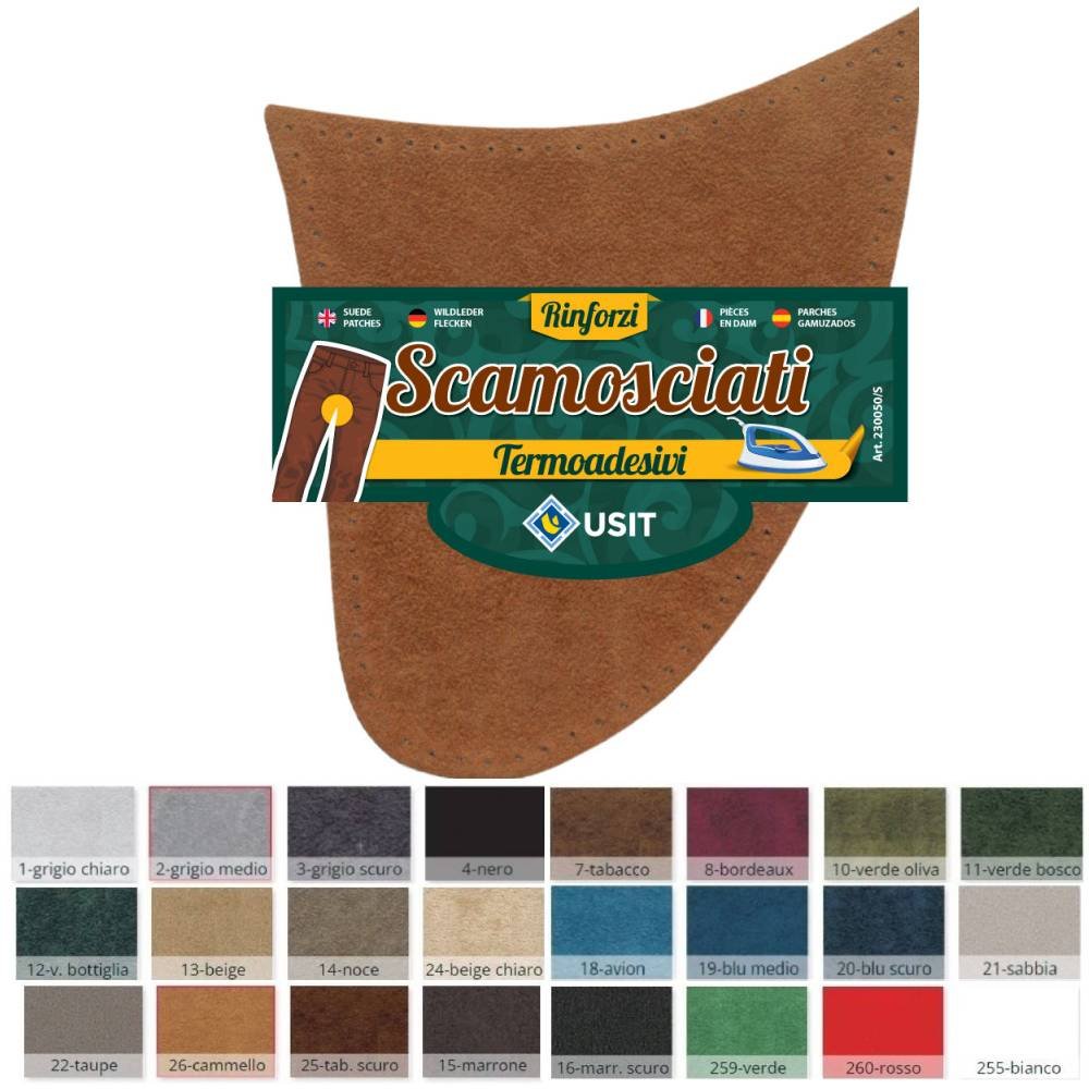 Rinforzi scamosciati termoadesivi per cavallo pantaloni - USIT 230050/S