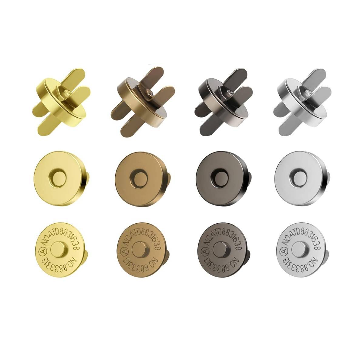 Bottoni Calamita Magnetici per Borse 10 pezzi mm 15/20