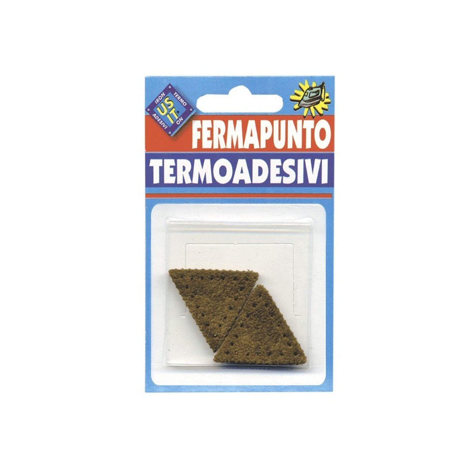 Fermapunti termoadesivi scamosciati triangolari misure 39 e 45 mm