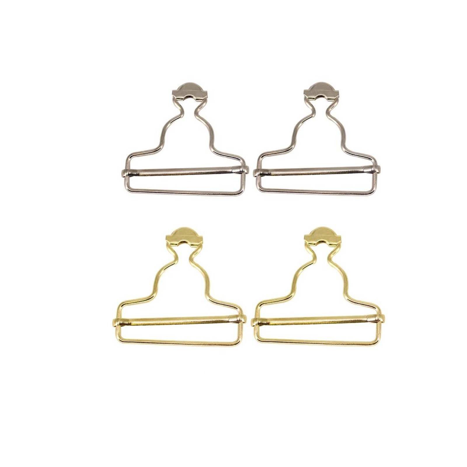Fibbia in metallo per salopette misure mm 25-35 Oro Argento -Art.46003