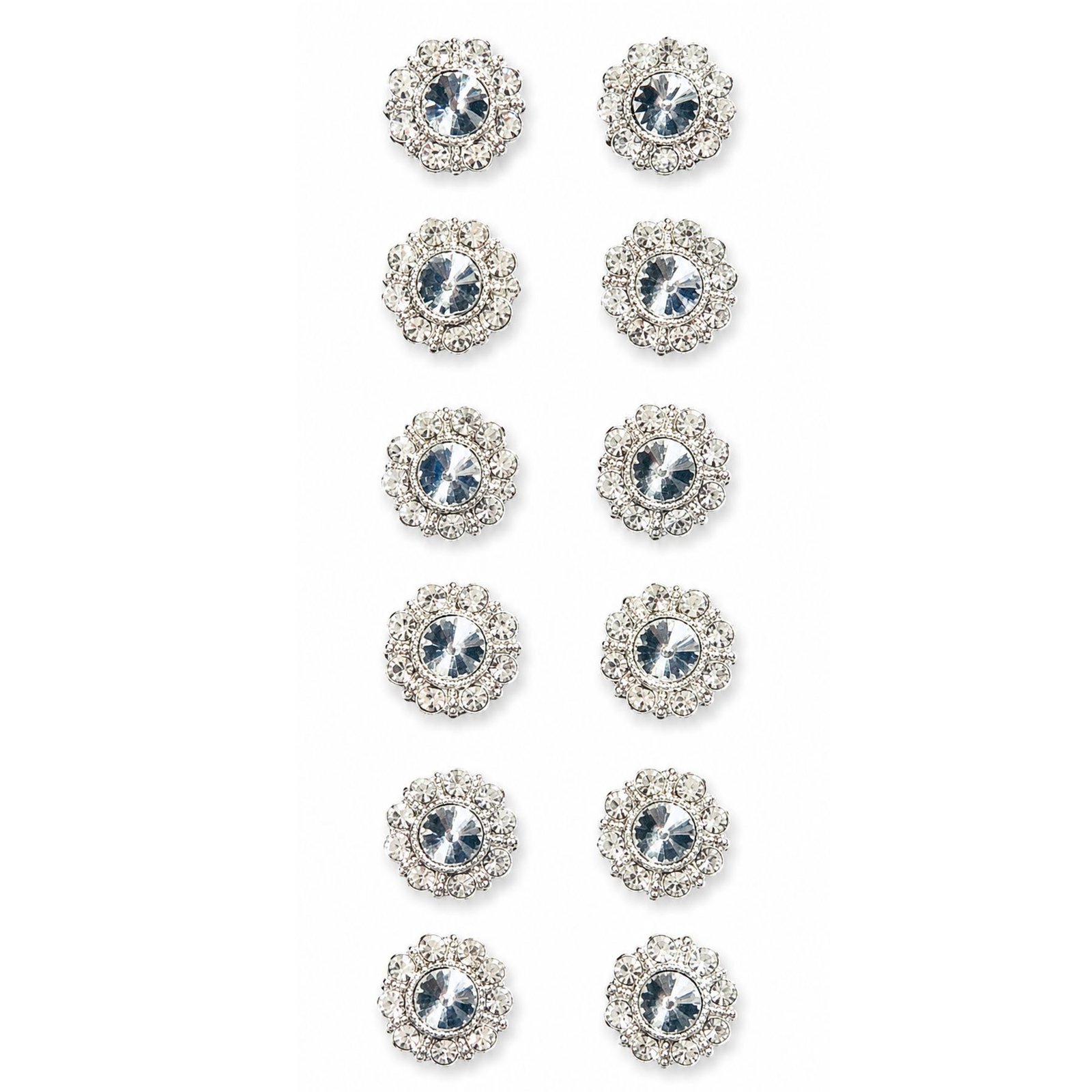 botone gioiello art.21 Bottone Gioiello con Strass Crystal 14 mm Confezione 12 Pezzi - Art.21 - immagine 1