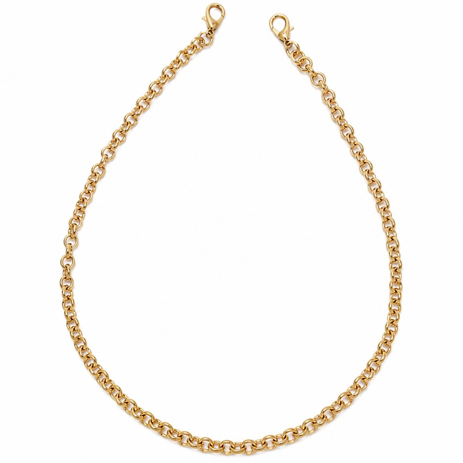 Catena per Borse a Maglia Tonda in Metallo H 5 mm L 116 cm Oro / Argento