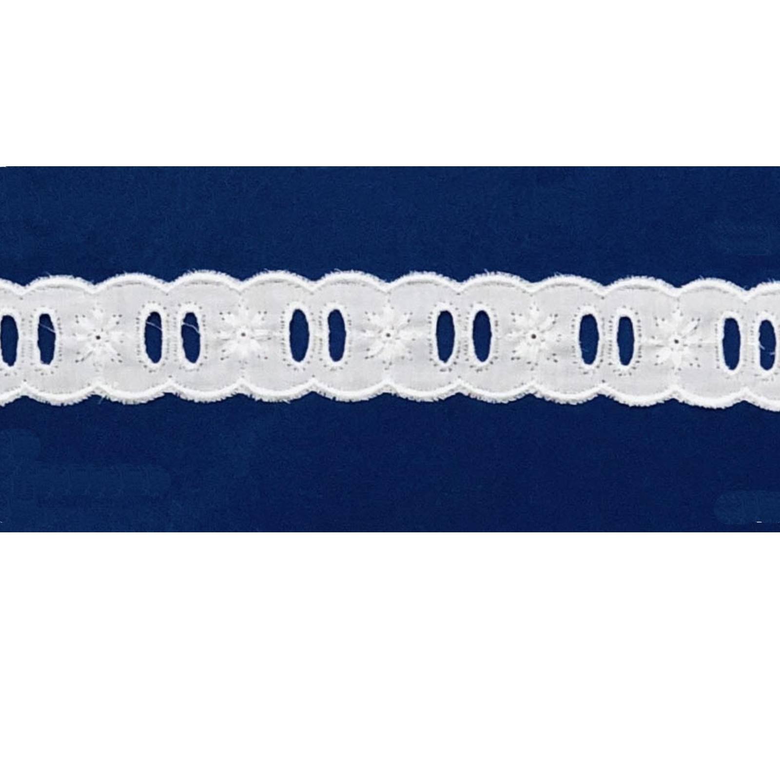 30325 Nastro Pizzo San Gallo Passanastro Altezza 2,5 cm Confezione da 13,80 mt-Art.30325 - immagine 1
