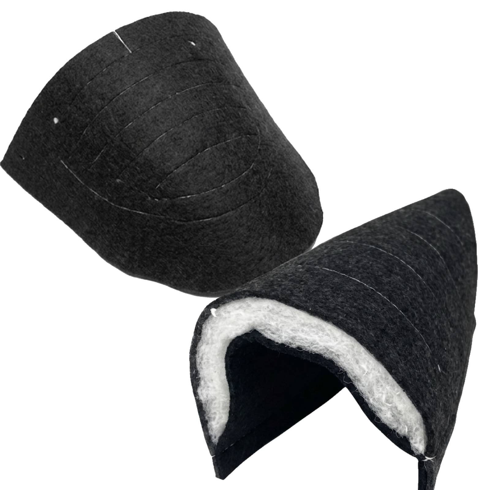 Spalline Imbottite Ovatta per Manica a Giro Nero Bianco 12 coppie -Art.E4